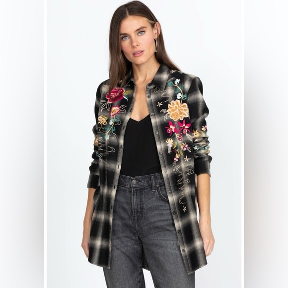 Johnny Was LANI PAINTERS SMOCK TUNIC Retails 260.00 - Picture 3 of 9